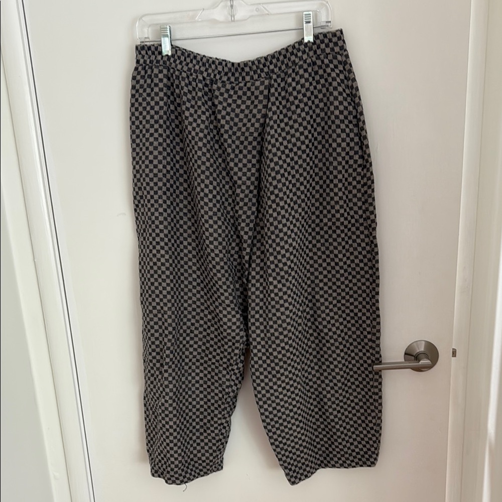 Black and Gray Joggers with Elastic Waistband